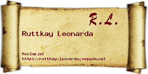 Ruttkay Leonarda névjegykártya